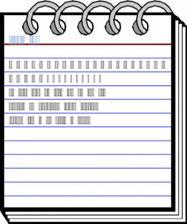 INT2OF5X1 Normal Font