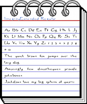 IntegrityExtended Regular Font