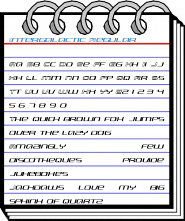Intergalactic Regular Font