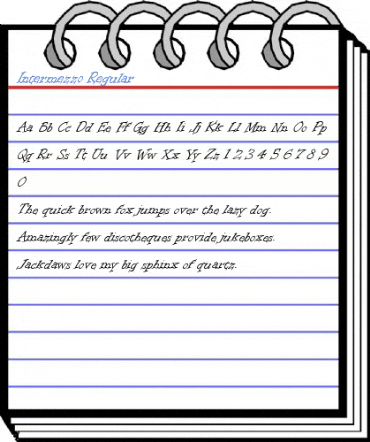 Intermezzo Regular Font