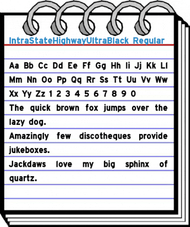 IntraStateHighwayUltraBlack Regular Font