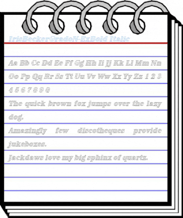 IrisBeckerGradoN-ExBold Italic Font