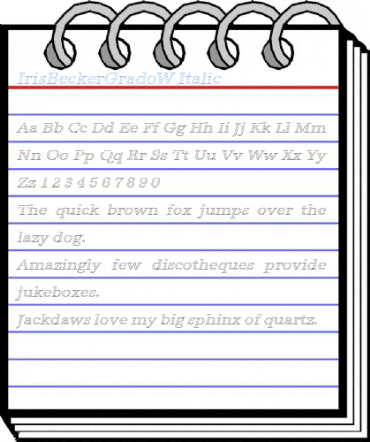 IrisBeckerGradoW Italic Font
