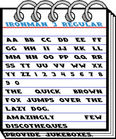 Ironman 3 Regular Font