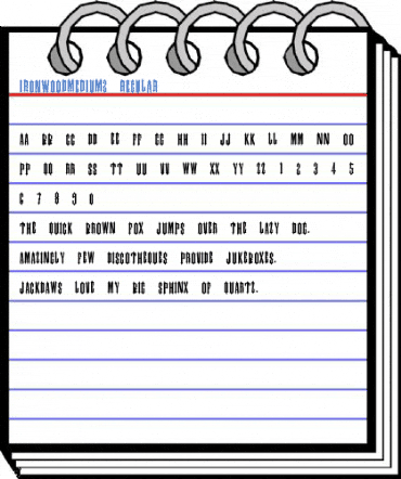 IRONWOODMedium2 Regular Font