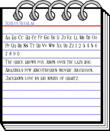 Irzuley Regular Font