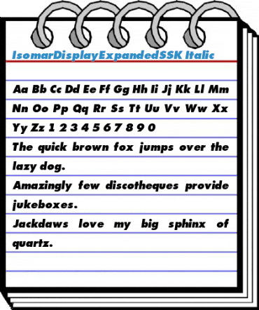 IsomarDisplayExpandedSSK Font