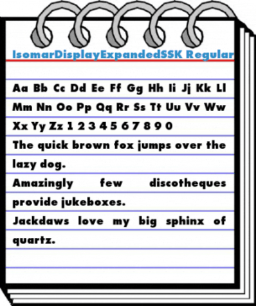 IsomarDisplayExpandedSSK Font