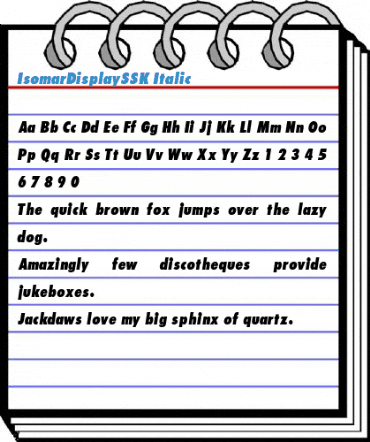 IsomarDisplaySSK Italic Font