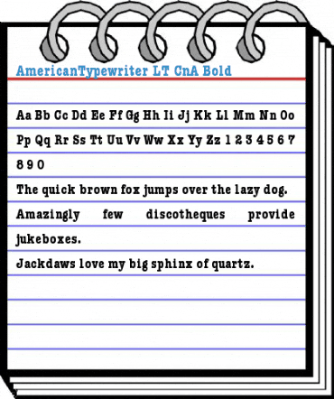 AmericanTypewriter LT CnA Bold Font