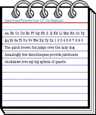 AmericanTypewriter LT Cn Regular Font