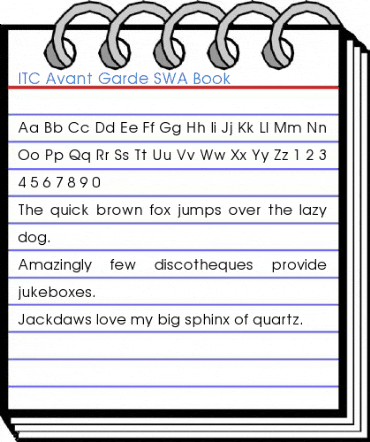 ITC Avant Garde SWA Book Font