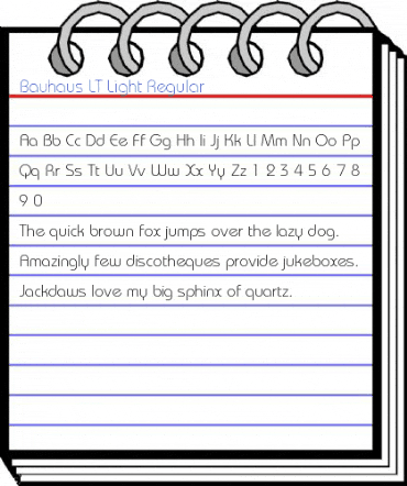 Bauhaus LT Light Regular Font