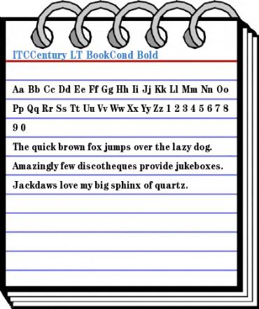 ITCCentury LT BookCond Bold Font