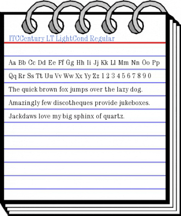 ITCCentury LT LightCond Regular Font