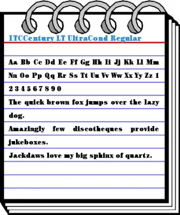 ITCCentury LT UltraCond Regular Font