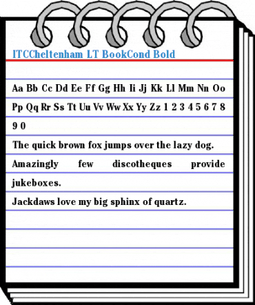 ITCCheltenham LT BookCond Bold Font