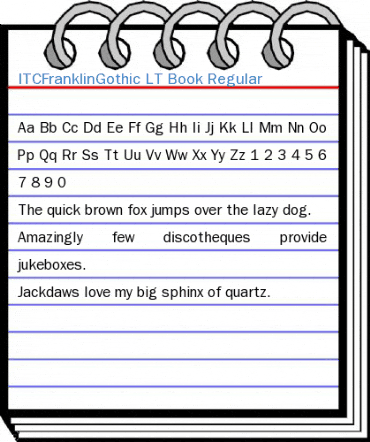 ITCFranklinGothic LT Book Regular Font