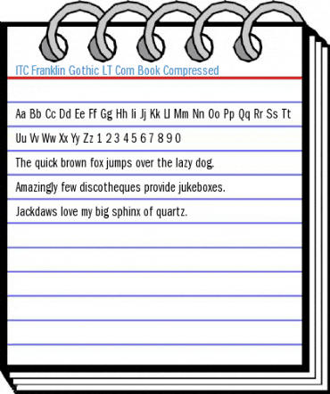 ITC Franklin Gothic LT Com Book Compressed Font