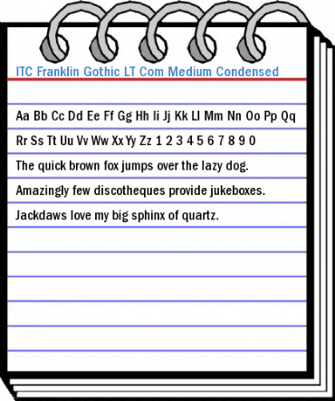 ITC Franklin Gothic LT Com Medium Condensed Font
