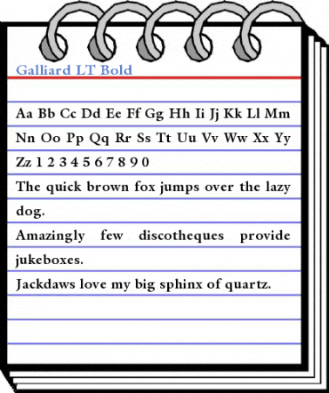 Galliard LT Bold Font