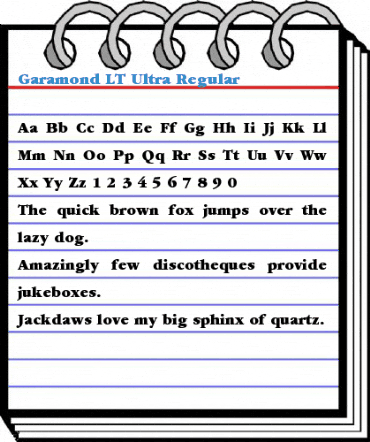 Garamond LT Ultra Regular Font