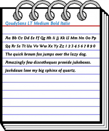 GoudySans LT Medium Bold Italic Font
