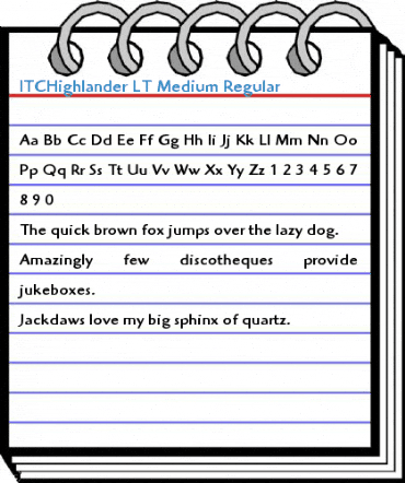 ITCHighlander LT Medium Regular Font