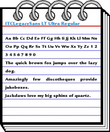 ITCLegacySans LT Ultra Regular Font