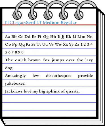 ITCLegacySerif LT Medium Regular Font