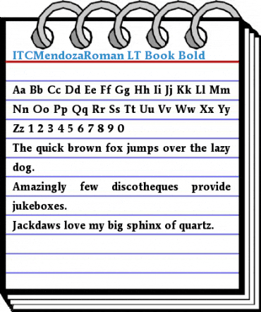ITCMendozaRoman LT Book Bold Font