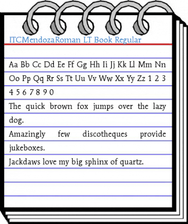 ITCMendozaRoman LT Book Regular Font
