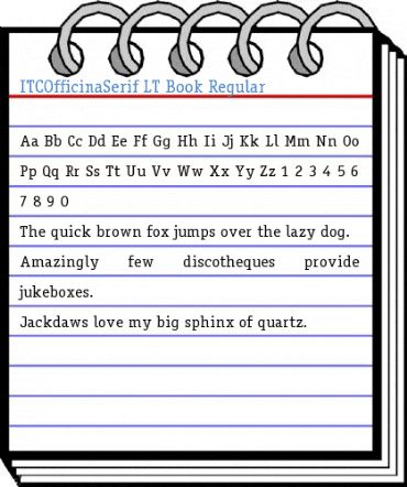 ITCOfficinaSerif LT Book Regular Font