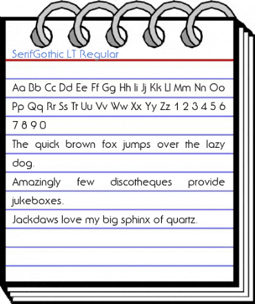 SerifGothic LT Regular Font