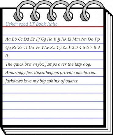 Usherwood LT Book Italic Font