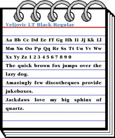 Veljovic LT Black Regular Font