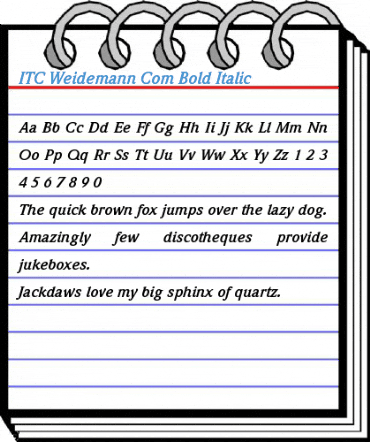 ITC Weidemann Com Font