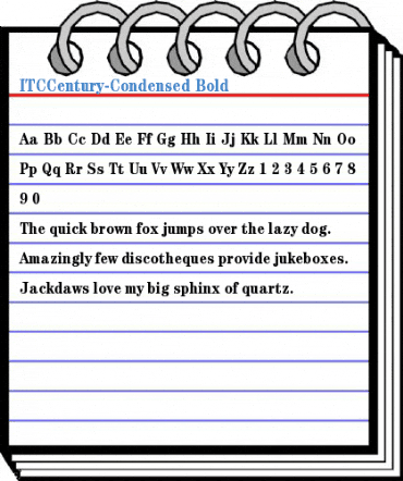 ITCCentury-Condensed Bold Font