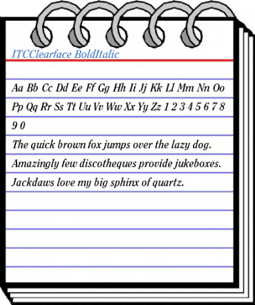 ITCClearface BoldItalic Font