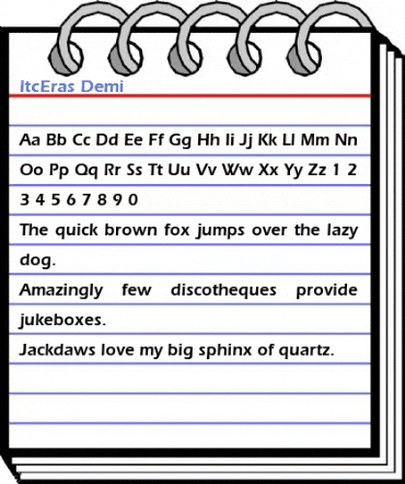 ItcEras Demi Font
