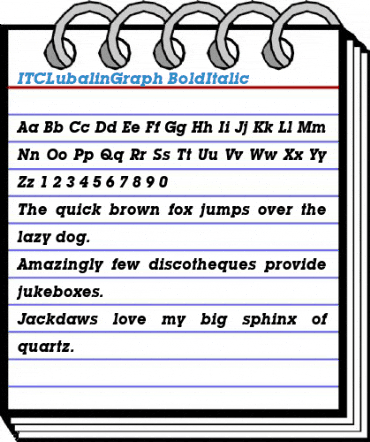 ITCLubalinGraph Font