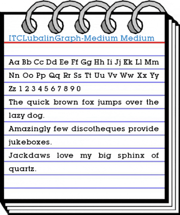 ITCLubalinGraph-Medium Font