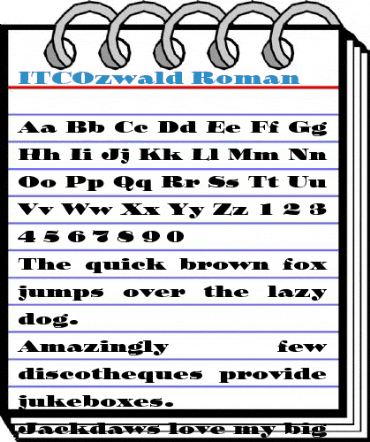 ITCOzwald Roman Font