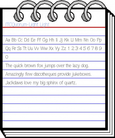ITCQuorum-Light Light Font