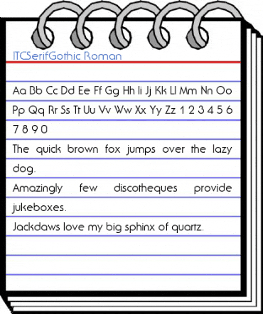 ITCSerifGothic Roman Font