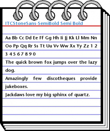 ITCStoneSans-SemiBold Semi Bold Font