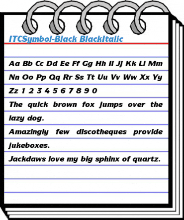 ITCSymbol-Black BlackItalic Font