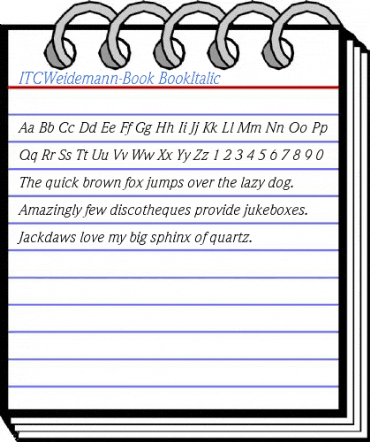 ITCWeidemann-Book BookItalic Font