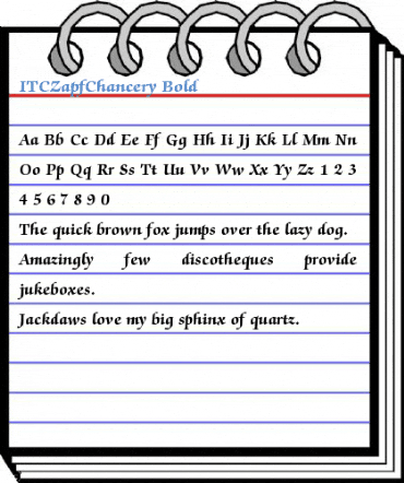 ITCZapfChancery Bold Font
