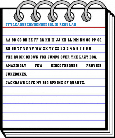 IvyLeagueCondensedSolid Regular Font